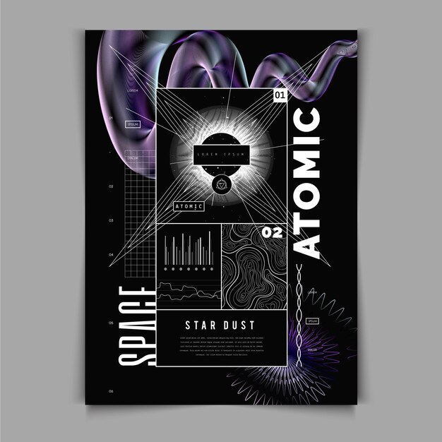 Diseño plano del cartel y2k