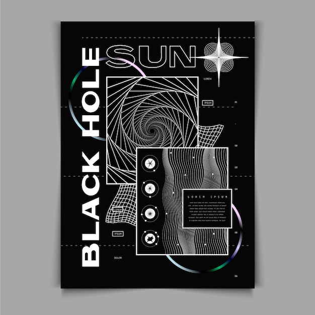 Diseño plano del cartel y2k