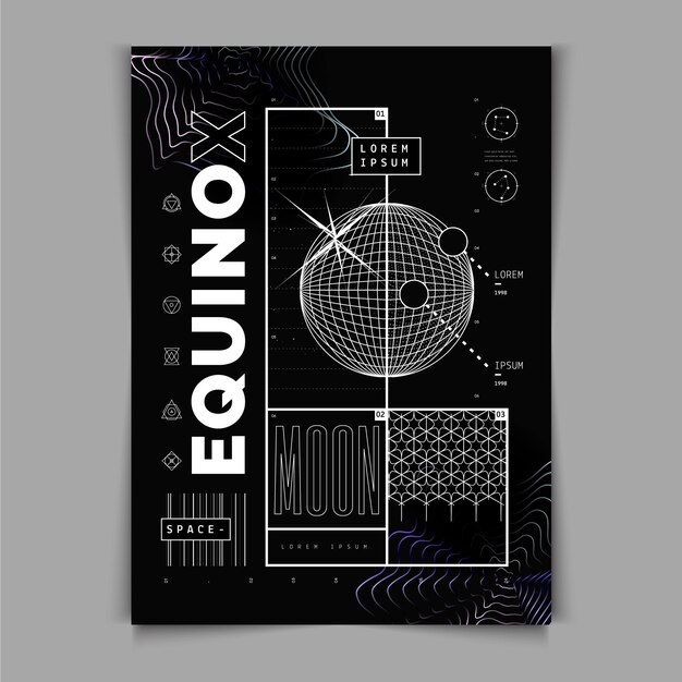 Diseño plano del cartel y2k