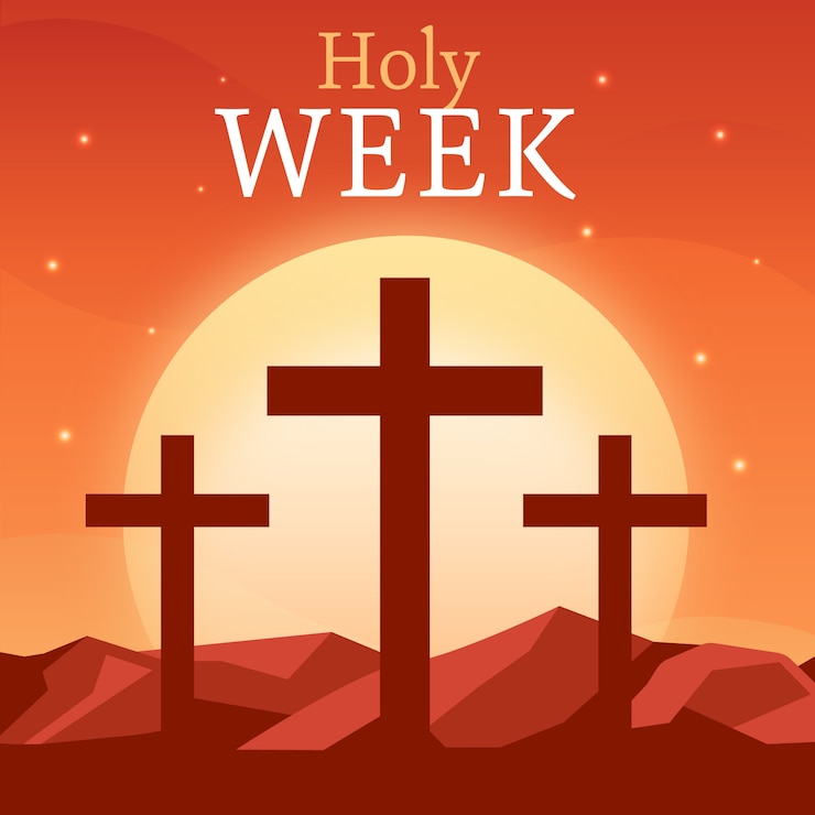 Vector gratuito diseño plano celebración de semana santa