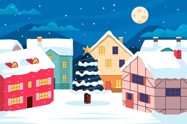 Diseño plano de la ciudad de Navidad