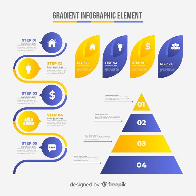 Diseño plano de colección de elementos de infografía