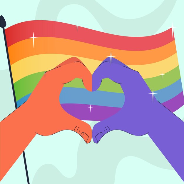 Diseño plano del concepto del día del orgullo