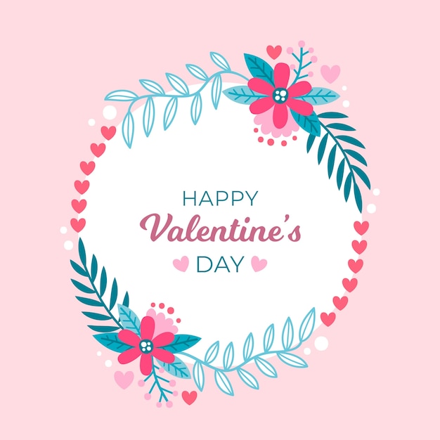 Vector gratuito diseño plano concepto de fondo del día de san valentín