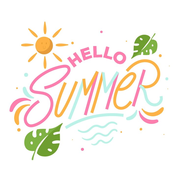 Vector gratuito diseño plano concepto hola verano