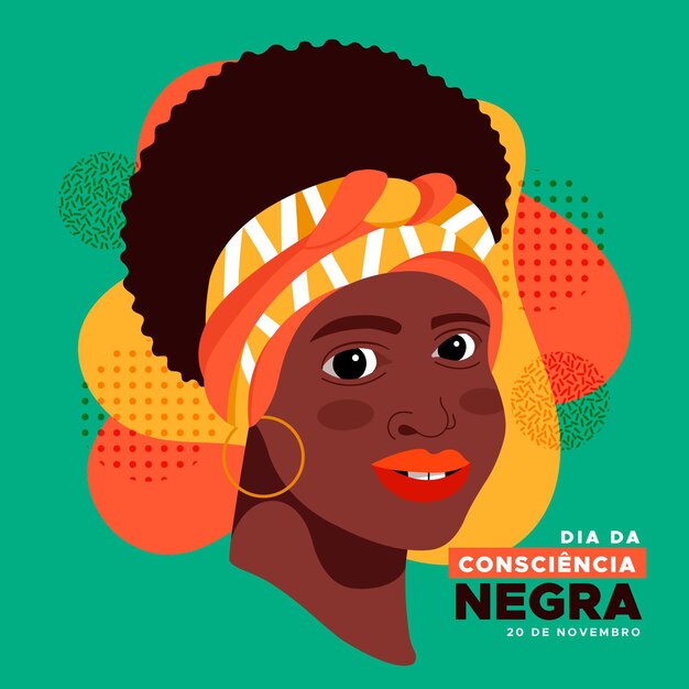 Diseño plano consiencia negra day