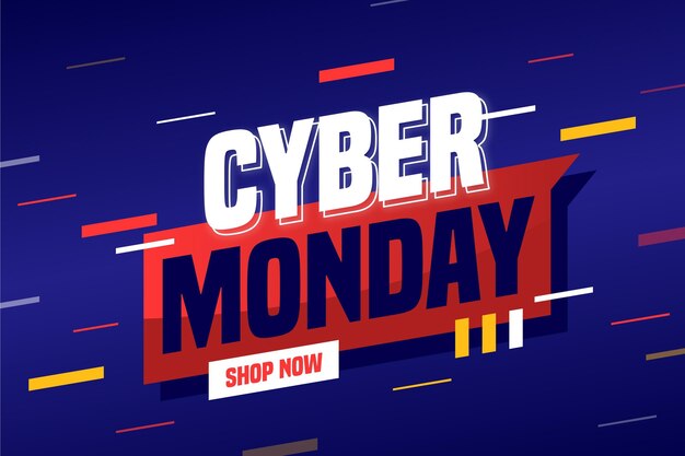 Diseño plano cyber monday