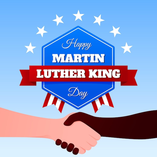 Vector gratuito diseño plano día de martin luther king