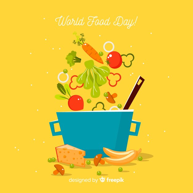 Diseño plano del día mundial de la alimentación.