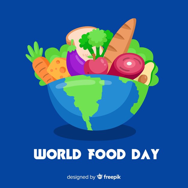 Diseño plano del día mundial de la alimentación.