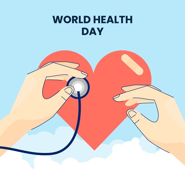 Diseño plano día mundial de la salud