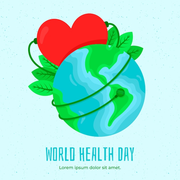 Vector gratuito diseño plano día mundial de la salud