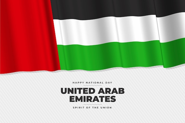 Diseño plano día nacional de los emiratos árabes unidos