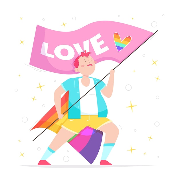 Vector gratuito diseño plano dibujado a mano detener el concepto de homofobia