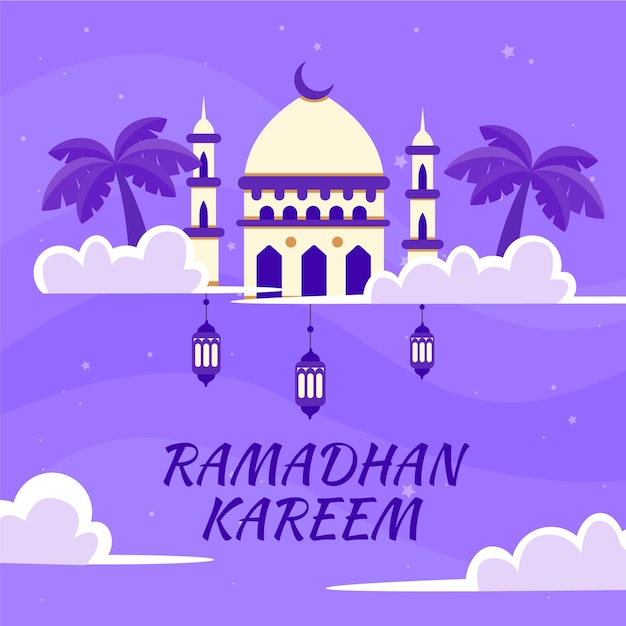 Diseño plano diseño ramadan