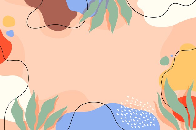 Diseño plano doodle fondo dinámico
