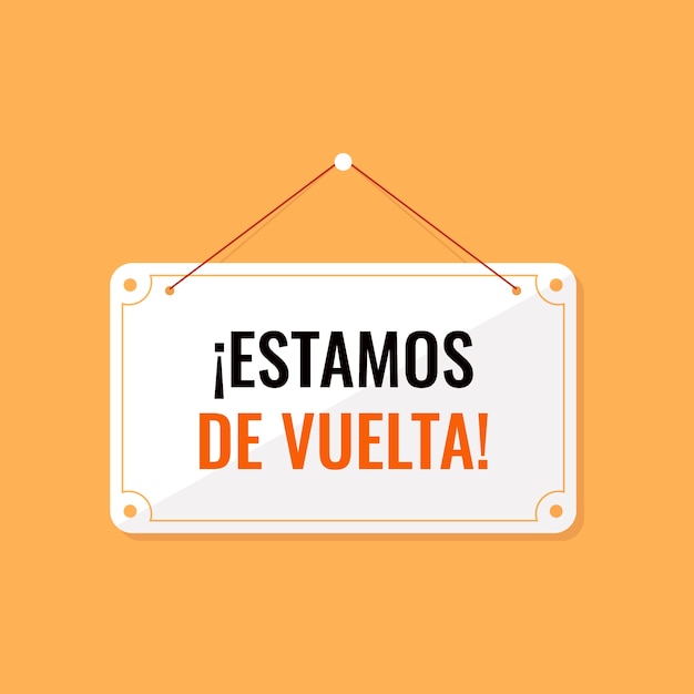 Diseño plano estamos de vuelta ilustración