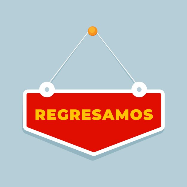 Diseño plano estamos de vuelta ilustración