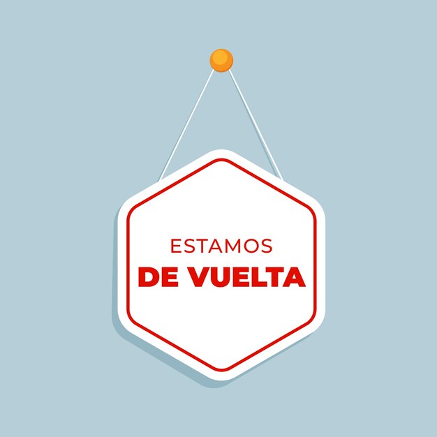 Diseño plano estamos de vuelta ilustración