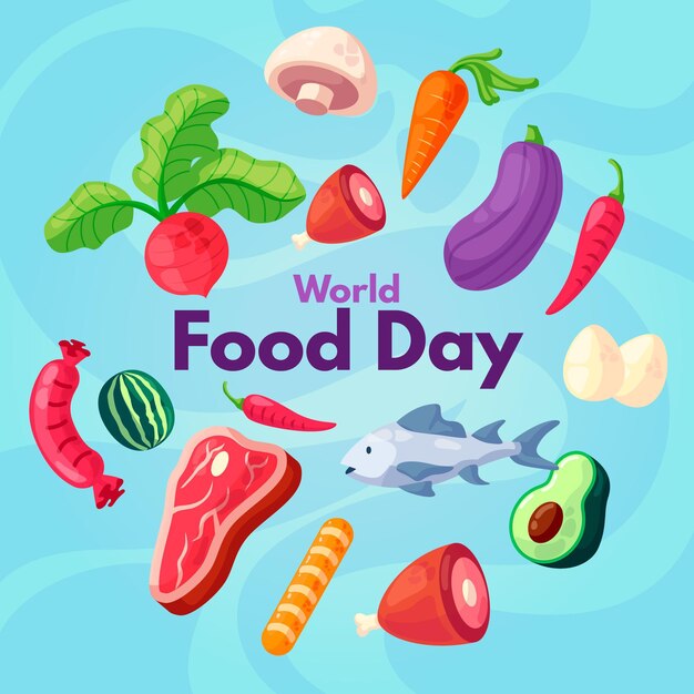 Diseño plano del evento del día mundial de la alimentación
