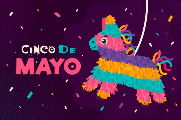 Diseño plano festival cinco de mayo