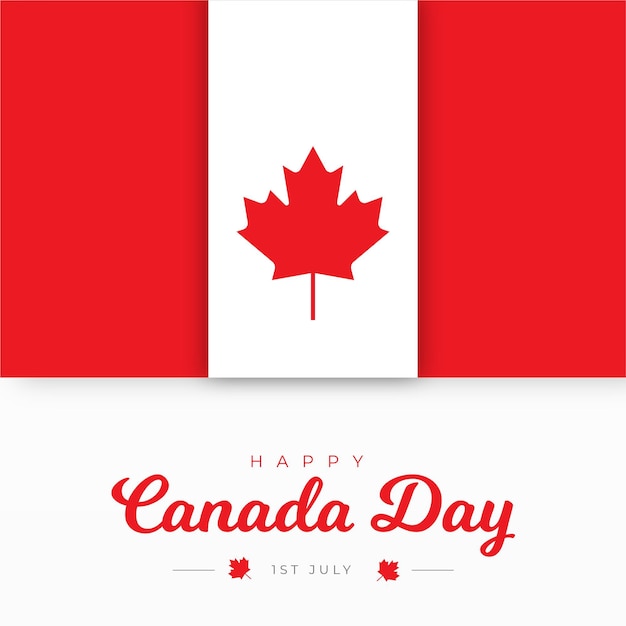 Vector gratuito diseño plano fondo del día de canadá