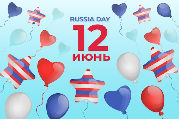 Diseño plano del fondo del día de rusia