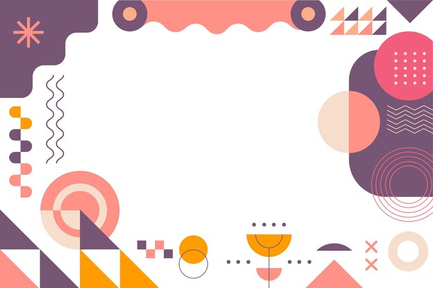 Diseño plano de fondo geométrico abstracto
