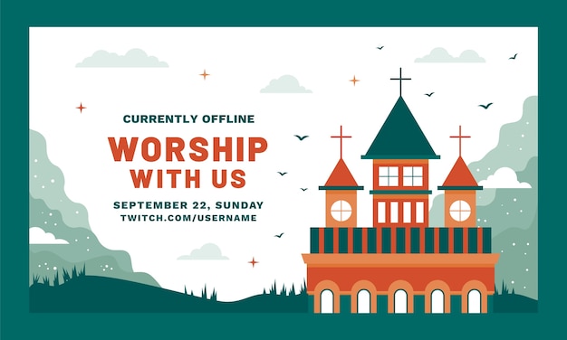 Diseño plano del fondo de la iglesia