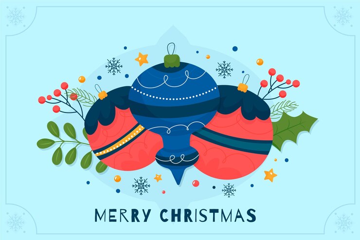 Vector gratuito diseño plano fondo de navidad