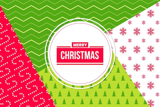 Diseño plano fondo de navidad