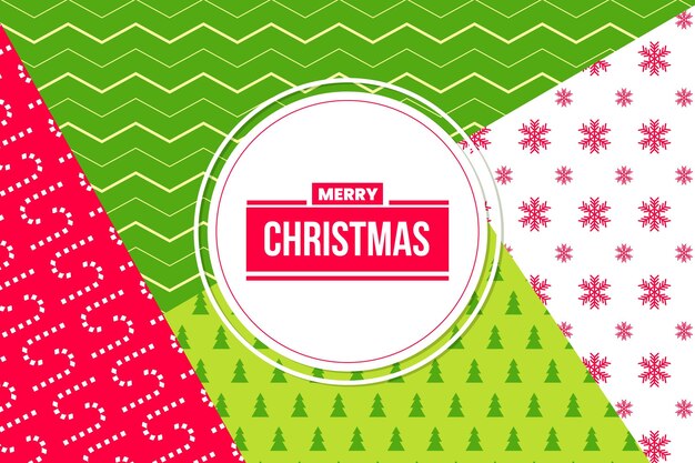 Diseño plano fondo de navidad