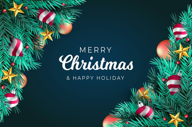 Diseño plano fondo de navidad
