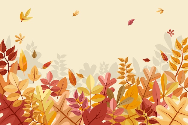 Vector gratuito diseño plano fondo de otoño