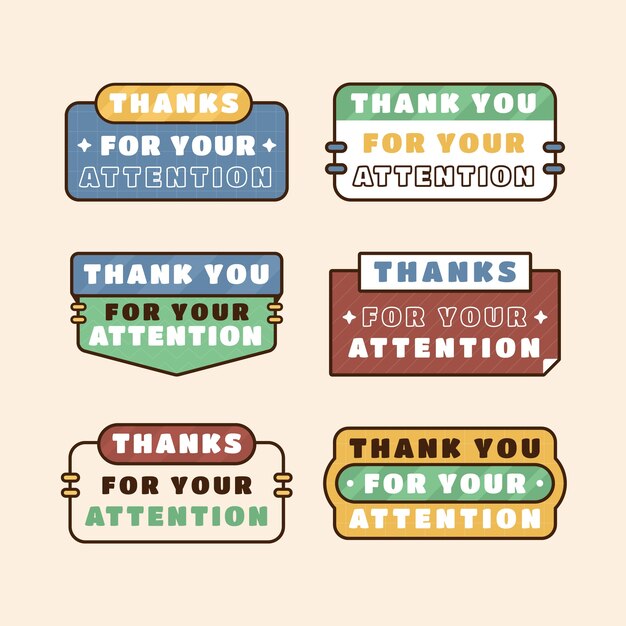 Diseño plano gracias por su ilustración de signo de atención