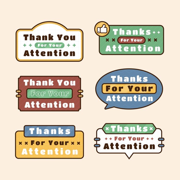 Diseño plano gracias por su ilustración de signo de atención