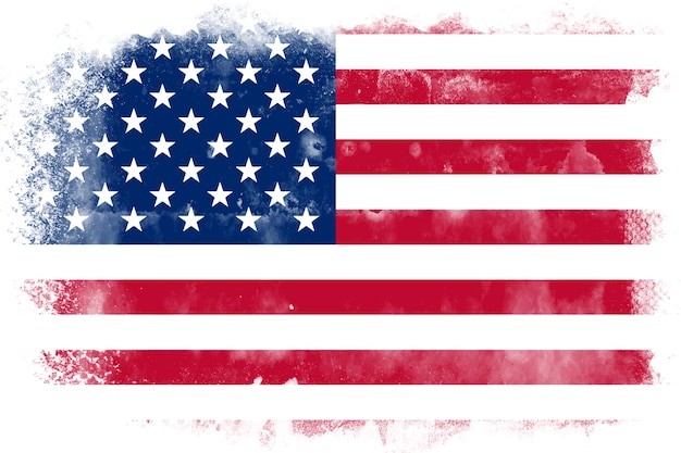 Diseño plano grunge bandera americana