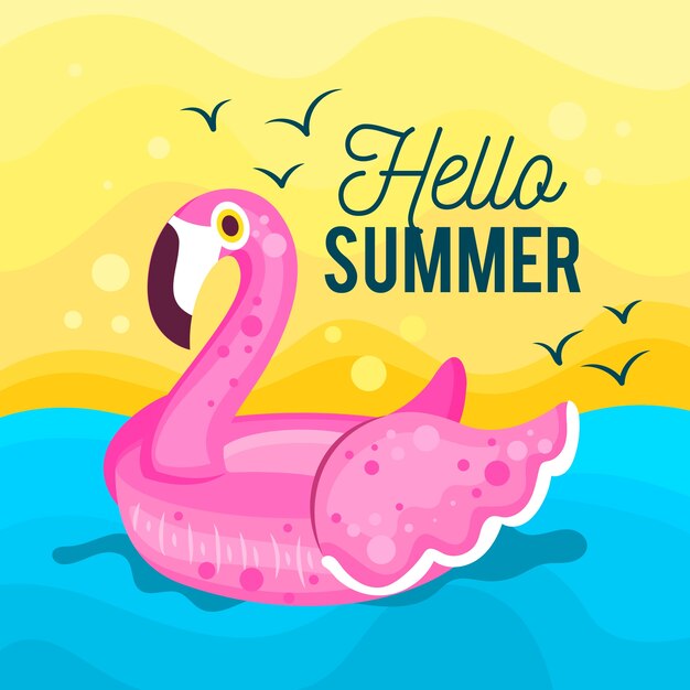 Diseño plano hola verano