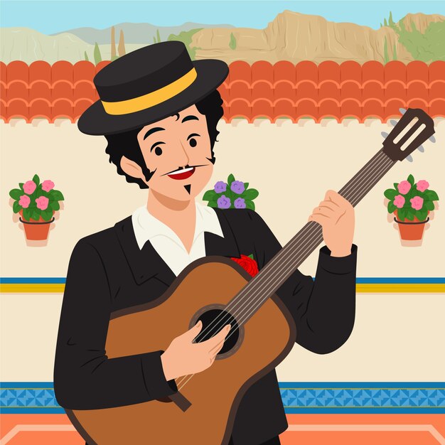 diseño plano ilustración andalucia