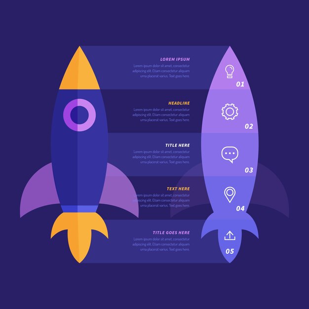 Diseño plano inicio infografía