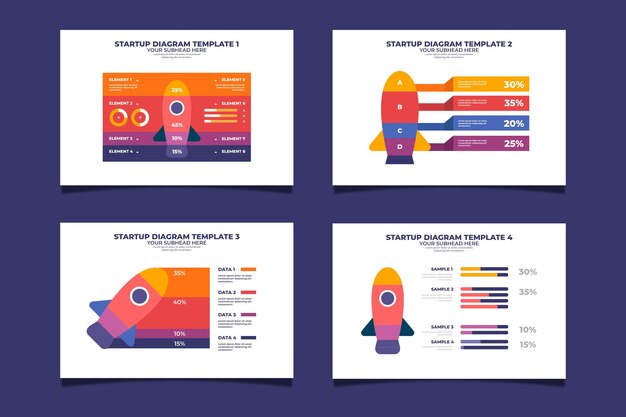 Diseño plano inicio infografía