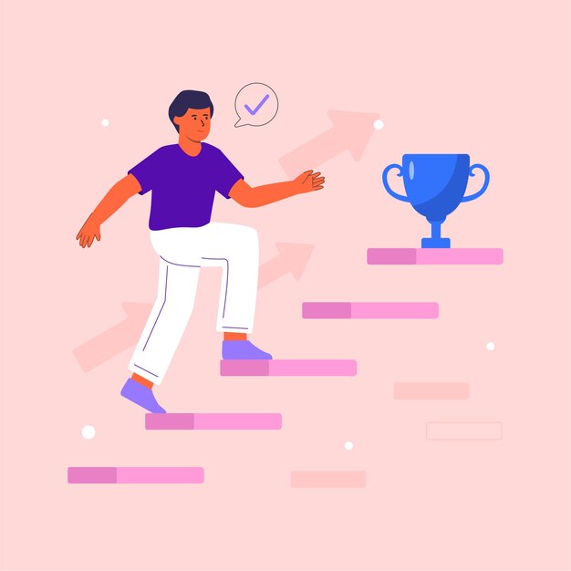Diseño plano ir más allá ilustración