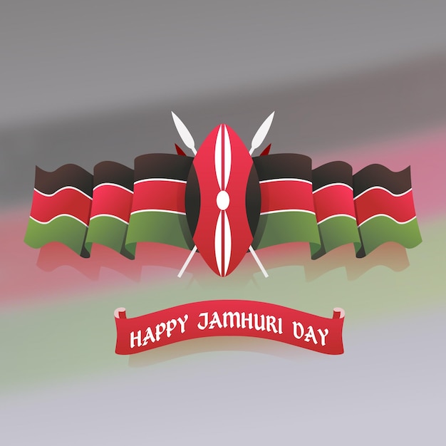 Vector gratuito diseño plano jamhuri day