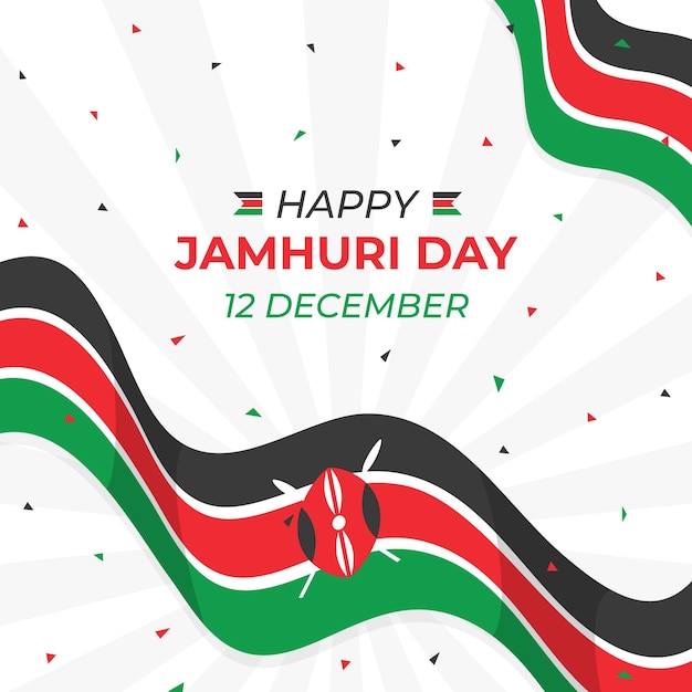 Vector gratuito diseño plano jamhuri day