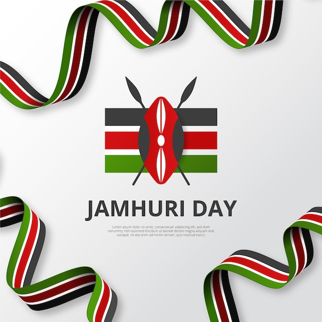Vector gratuito diseño plano jamhuri day