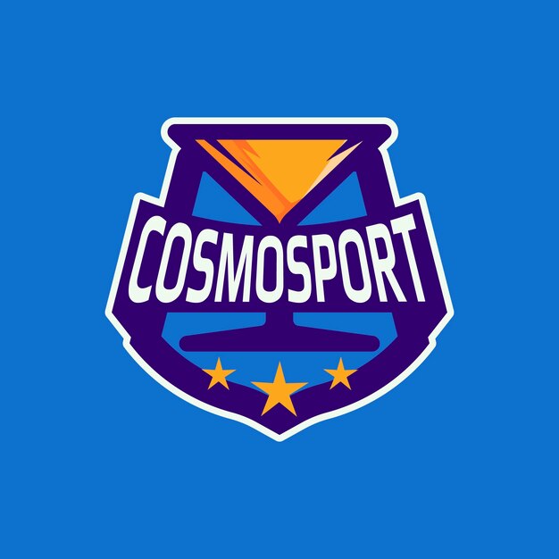 Diseño plano del logotipo del bar deportivo