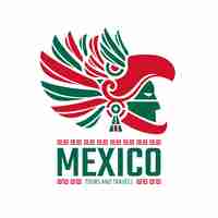 Vector gratuito diseño plano de logotipo de méxico