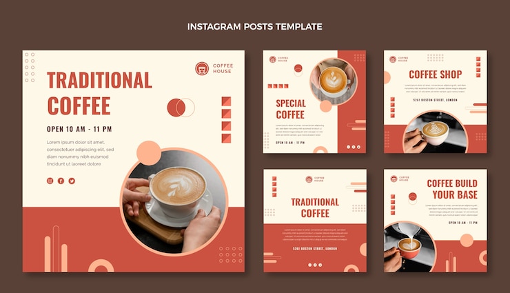 Vector gratuito diseño plano minimalista c publicación de instagram