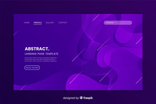 Diseño plano monocromático abstracto de la página de aterrizaje