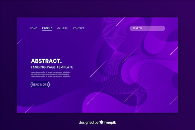Diseño plano monocromático abstracto de la página de aterrizaje